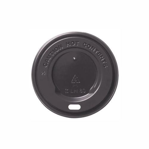 Kaffeebecher Deckel mit Trinköffnung PS schwarz Ø 8,0cm
